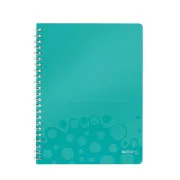LEITZ Notebook WOW A4, PP, linie, albastru gheață