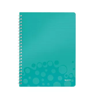 LEITZ Notebook WOW A4, PP, linie, albastru gheață LEITZ Notebook WOW A4, PP, linie, albastru gheață