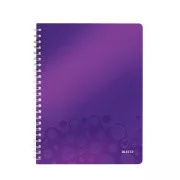 LEITZ Notebook WOW A4, PP, linie, violet