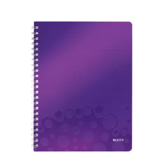 LEITZ Notebook WOW A4, PP, linie, violet