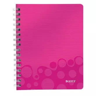 Caiet de notițe LEITZ WOW A5, PP, linie, roz