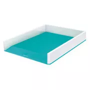 LEITZ Cutie de depozitare bicoloră WOW, alb/albastru deschis