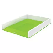 LEITZ Cutie de depozitare bicoloră WOW, alb/verde