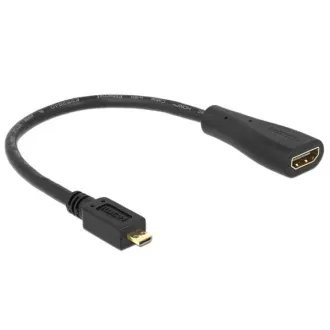 Cablu Delock HDMI de mare viteză cu Ethernet - micro D mascul > A mamă