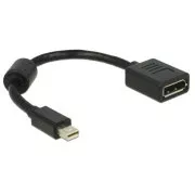 Adaptor Delock Mini Displayport mascul > Displayport mamă, negru