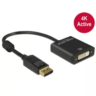 Adaptor Delock Displayport 1.2 mascul > DVI mamă 4K activ negru