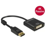 Adaptor Delock Displayport 1.2 mascul > DVI mamă 4K pasiv negru