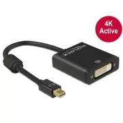 Adaptor Delock mini Displayport 1.2 mascul > DVI mamă 4K activ negru
