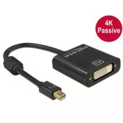 Adaptor Delock mini DisplayPort 1.2 mascul > DVI mamă 4K pasiv negru
