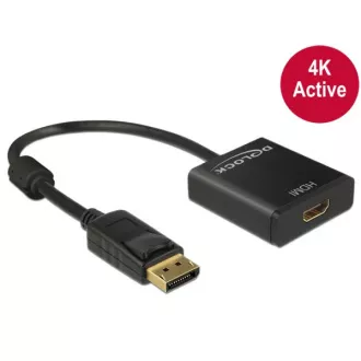 Adaptor Delock DisplayPort 1.2 mascul > HDMI mamă 4K activ negru