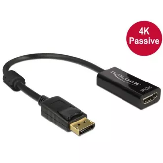 Adaptor Delock DisplayPort 1.2 mascul > HDMI mamă 4K pasiv negru Adaptor Delock DisplayPort 1.2 mascul > HDMI mamă 4K pasiv negru