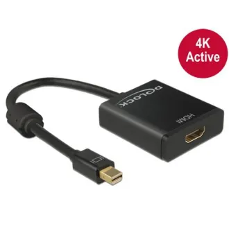 Adaptor Delock mini Displayport 1.2 mascul > HDMI mamă 4K activ negru