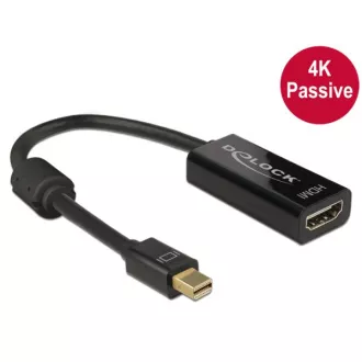 Delock Adaptor mini Displayport 1.2 de sex masculin și HDMI de sex feminin 4K pasiv negru
