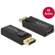 Adaptor Delock Displayport 1.2 mascul > HDMI mamă 4K activ negru