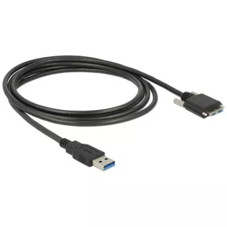 Cablu Delock USB 3.0 Tip A mascul > USB 3.0 Tip Micro-B mascul cu șuruburi 1m Cablu Delock USB 3.0 Tip A mascul > USB 3.0 Tip Micro-B mascul cu șuruburi 1m