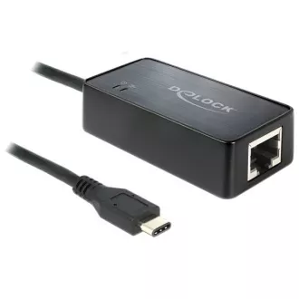 Adaptor Delock SuperSpeed USB (USB 3.1, Gen 1) cu USB Type-C™ de sex masculin și Gigabit LAN 10/100/1000 Mbps