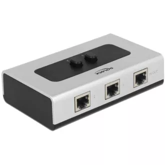 Delock Switch RJ45 10/100/1000 Mb/s 2 porturi manual - bidirecțional
