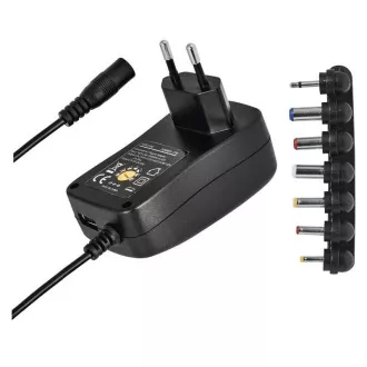Alimentator universal Emos N3111, 3-12 V / 1 A max., cu pieptene, USB