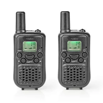 Nedis WLTK0500BK - Walkie Talkie | Raza de acțiune Până la 5 km | 8 canale | PTT / VOX | Până la 2,5 ore | 2 bucăți | Negru Nedis WLTK0500BK - Walkie Talkie | Raza de acțiune Până la 5 km | 8 canale | PTT / VOX | Până la 2,5 ore | 2 bucăți | Negru
