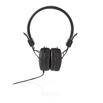 Nedis HPWD1100BK - Căști cu fir | Supraauriculare | Pliabile | Cablu rotund 1,2 m | Negre