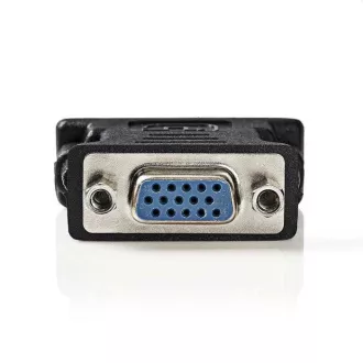 Nedis CCGB32900BK - Adaptor DVI – VGA | Mufă DVI-I 24+5 pini - Mufă VGA | Culoare neagră