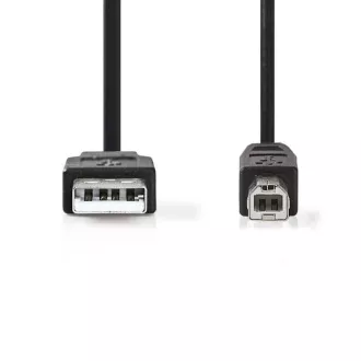Nedis CCGB60100BK30 - Cablu USB 2.0 | Mufa A - Mufa B | 3 m | Culoare neagră