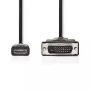 Nedis CCGB34800BK30 - Cablu HDMI - DVI | Conector HDMI - mufă DVI-D cu 24+1 pini | 3 m | Culoare neagră