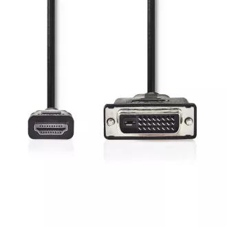 Nedis CCGB34800BK30 - Cablu HDMI - DVI | Conector HDMI - mufă DVI-D cu 24+1 pini | 3 m | Culoare neagră