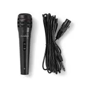 Nedis MPWD15BK - Microfon cu fir | Sensibilitate: -72 dB +/- 3 dB | 80 Hz – 12 kHz | 5 m