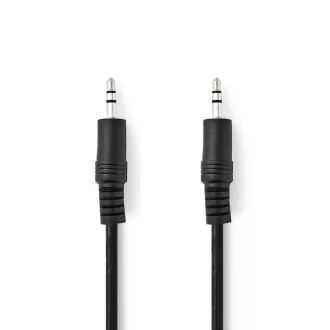 Nedis CAGB22000BK20 - Cablu audio stereo | Fișă de 3,5 mm - Fișă de 3,5 mm | 2 m | Culoare neagră