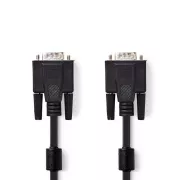 Nedis CCGB59000BK20 - cablu VGA | Mufă VGA - Mufă VGA | 2 m | Culoare neagră