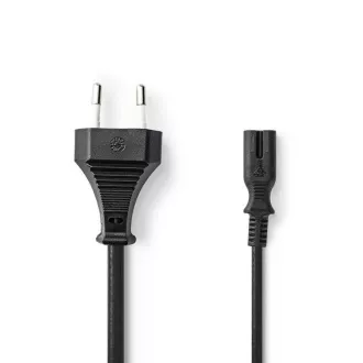 Nedis PCGB11040BK20 - Cablu de alimentare euro | Fișă Euro dreaptă - IEC-320-C7 | 2 m | Negru