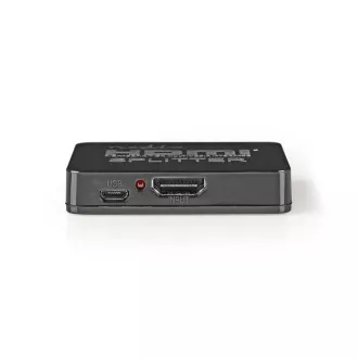 Nedis VSPL34002BK- Splitter HDMI | 2 porturi porturi | Intrare HDMI™ | 2x ieșire HDMI™ | 4K@30Hz | 2,25 Gbps | Negru