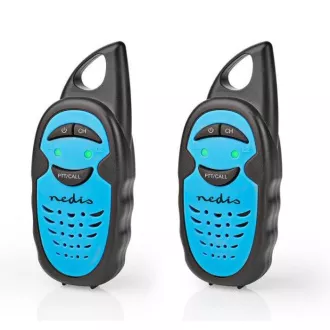 Nedis WLTK0300BU - Walkie Talkie | Raza de actiune 3 km | 1 canal | PTT | 2 bucăți | Albastru/Negru Nedis WLTK0300BU - Walkie Talkie | Raza de actiune 3 km | 1 canal | PTT | 2 bucăți | Albastru/Negru