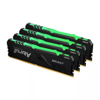KINGSTON 64GB 3600MT/s DDR4 CL18 DIMM (Kit de 4) FURY Beast RGB