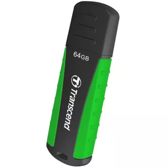 Unitate flash Transcend JetFlash 810 de 64 GB, USB 3.1 (Gen 1), negru/verde, rezistent la impact, presiune, praf și apă