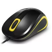 Crono CM643Y - mouse optic, USB, negru   galben