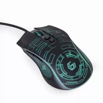 Mouse Gembird MUSG-RGB-01, retroiluminat, 7 butoane, 3600DPI, USB, negru