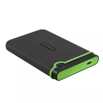 TRANSCEND 2TB StoreJet 25M3C SLIM, 2.5", USB-C (3.1 Gen 1) Unitate externă anti-șocuri, profil subțire, gri/verde