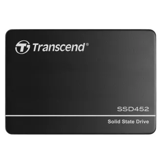 TRANSCEND SSD452K-I 256GB Industrial (3K P/E) SSD disc 2.5" SATA3, 3D TLC, carcasă din aluminiu, 560MB/s R, 520 MB/W, negru