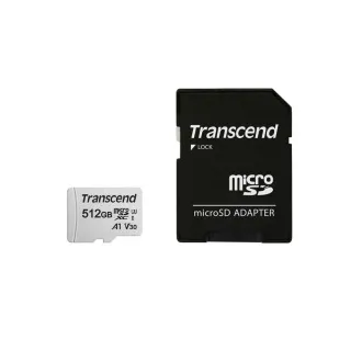 Card de memorie Transcend 512GB microSDXC 300S UHS-I U3 V30 A1 (Clasa 10) (cu adaptor), 95MB/s R, 40MB/s W Card de memorie Transcend 512GB microSDXC 300S UHS-I U3 V30 A1 (Clasa 10) (cu adaptor), 95MB/s R, 40MB/s W
