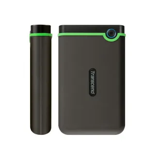 TRANSCEND StoreJet 25M3S SLIM, unitate externă anti-șoc de 4 TB, 2,5”, USB 3.0 (3.1 Gen 1), profil subțire, gri/verde