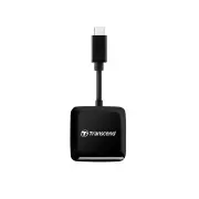 Cititor de carduri de memorie Transcend RDC3 USB-C (3.2 Gen 1) SDHC/SDXC (UHS-I)/microSDHC/microSDXC (UHS-I), negru