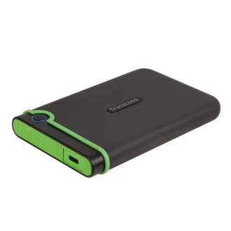 TRANSCEND 4TB StoreJet 25M3C SLIM, 2.5", USB-C (3.1 Gen 1) Unitate externă anti-șocuri, profil subțire, gri/verde