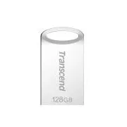 Transcend JetFlash 710S 128GB, unitate flash USB 3.1 Gen 1, dimensiuni mici, metal argintiu