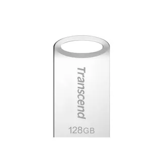 Transcend JetFlash 710S 128GB, unitate flash USB 3.1 Gen 1, dimensiuni mici, metal argintiu