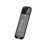 Unitate flash Transcend JetFlash 920 de 512 GB, USB 3.0 (3.2 Gen 1), indicator LED, 420 MB/s R, 400 MB/s W, gri spațial