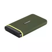 Transcend ESD380C Unitate SSD externă anti-șoc de 4 TB USB 3.2 Gen 2x2 (USB-C) (3D TLC), 2000MB/R, 2000MB/W, Verde Militar