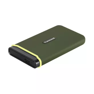 Transcend ESD380C Unitate SSD externă anti-șoc de 4 TB USB 3.2 Gen 2x2 (USB-C) (3D TLC), 2000MB/R, 2000MB/W, Verde Militar