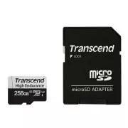 Transcend 256GB microSDXC 350V UHS-I U1 (Clasa 10) Card de memorie de mare rezistență, 95MB/s R, 40MB/s W